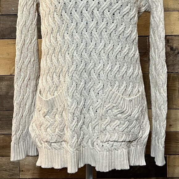 Jeanne Pierre Womens Tan Knit Sweater with Pockets Size Small - Picture 6 of 6